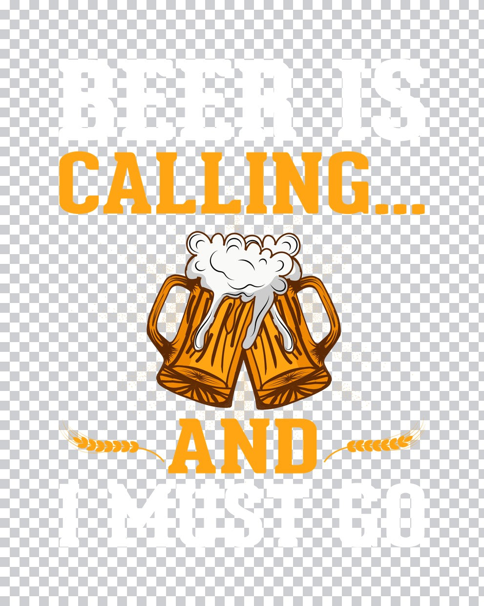 Calling and Beer Mugs DTF Transfer