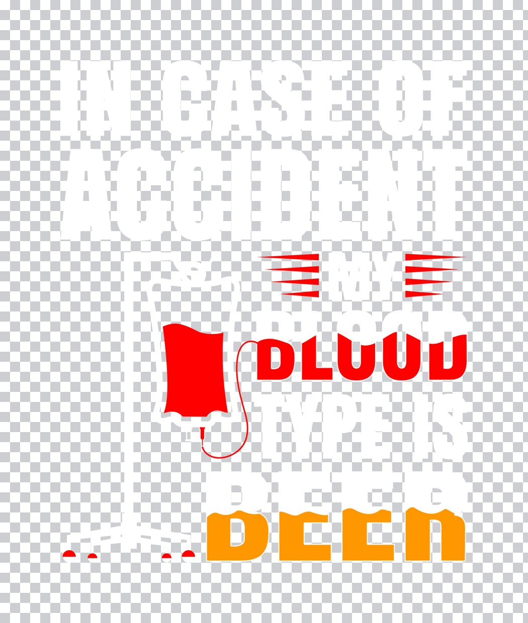 Blood Type Beer DTF Transfer