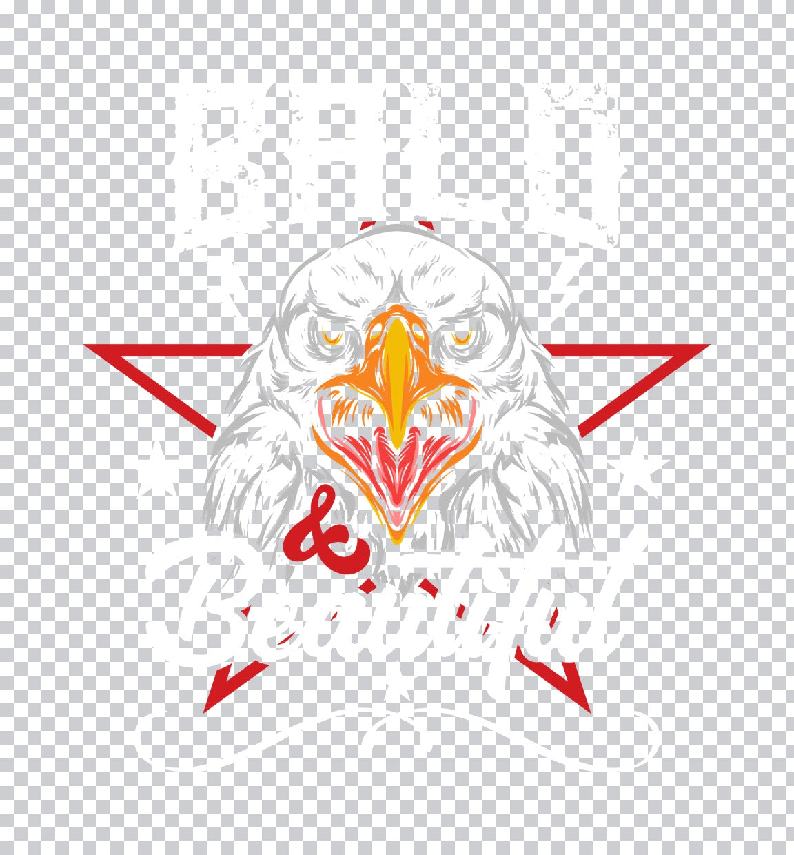 Patriotic Eagle And Star DTF Transfer