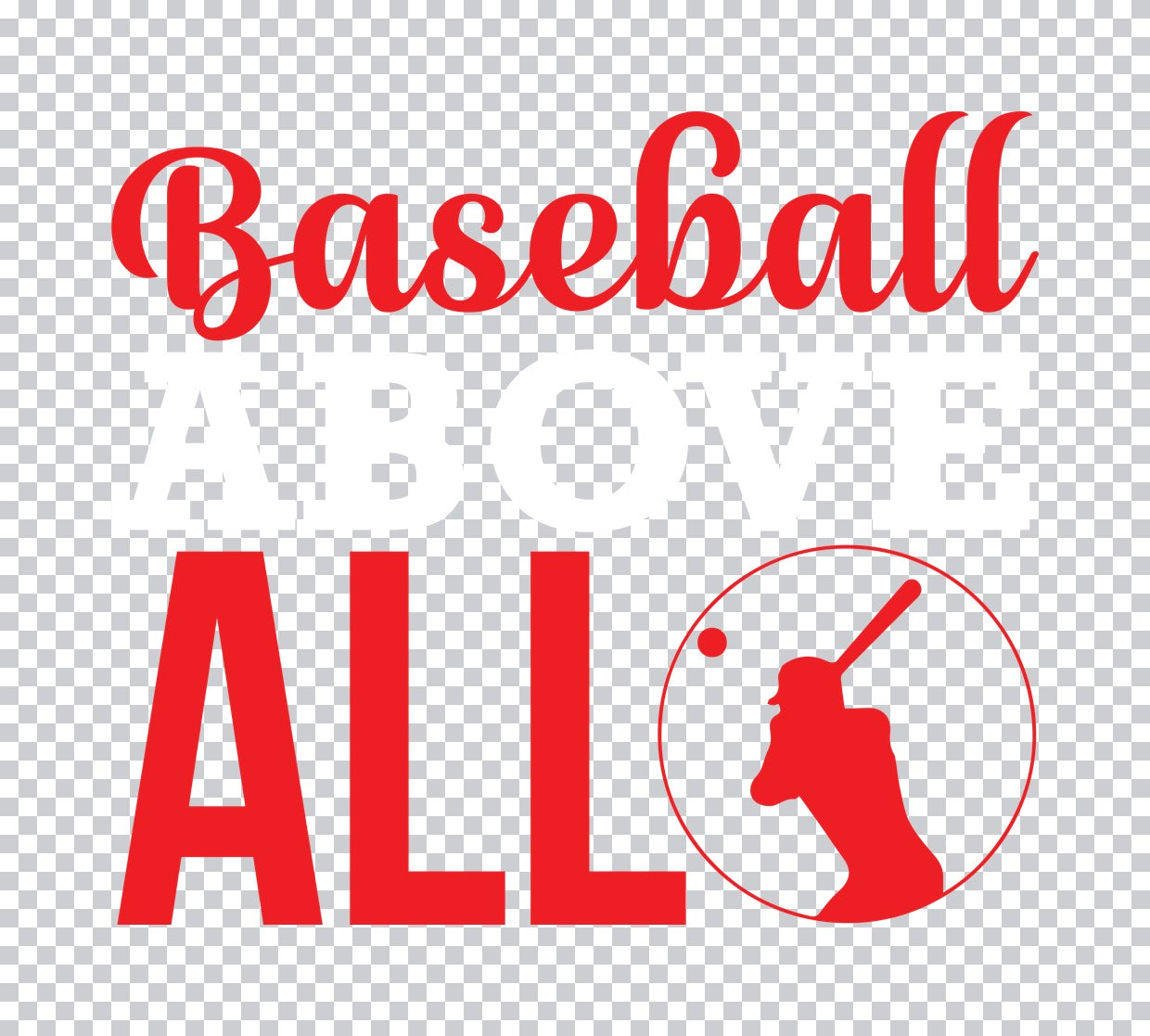 Baseball Batter Silhouette DTF Transfer