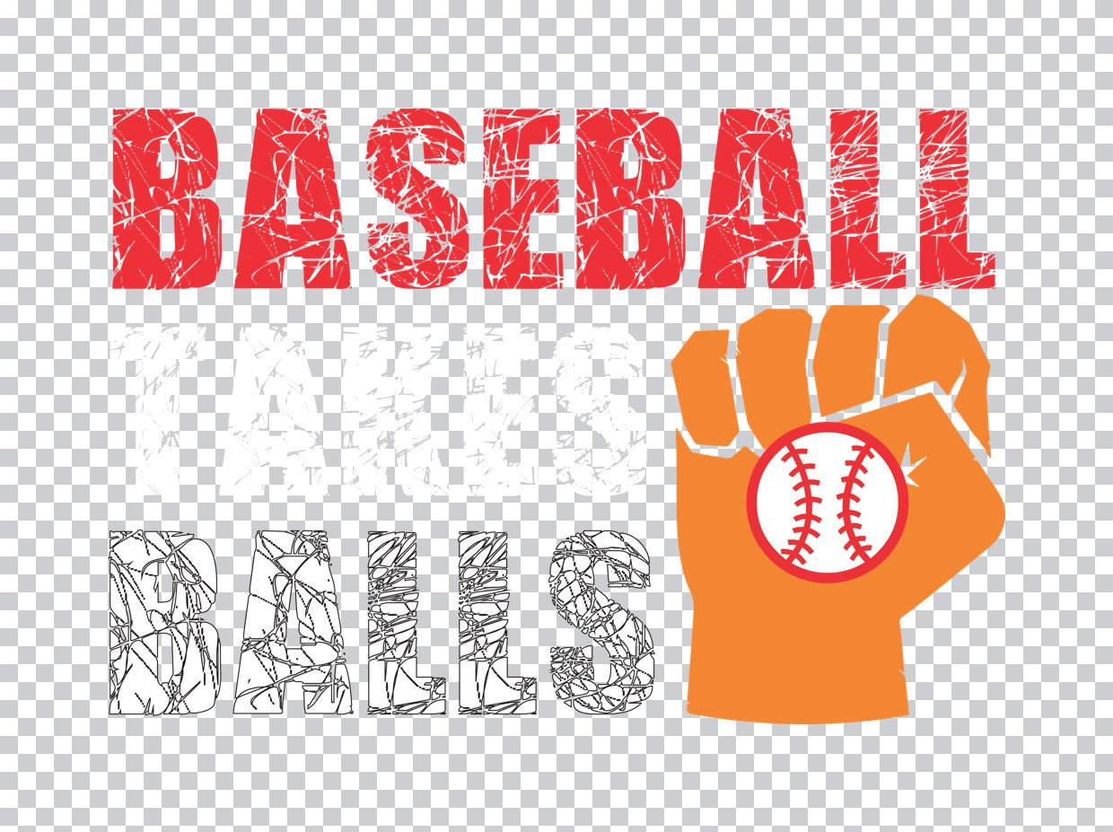 Baseball Balls Fist DTF Transfer