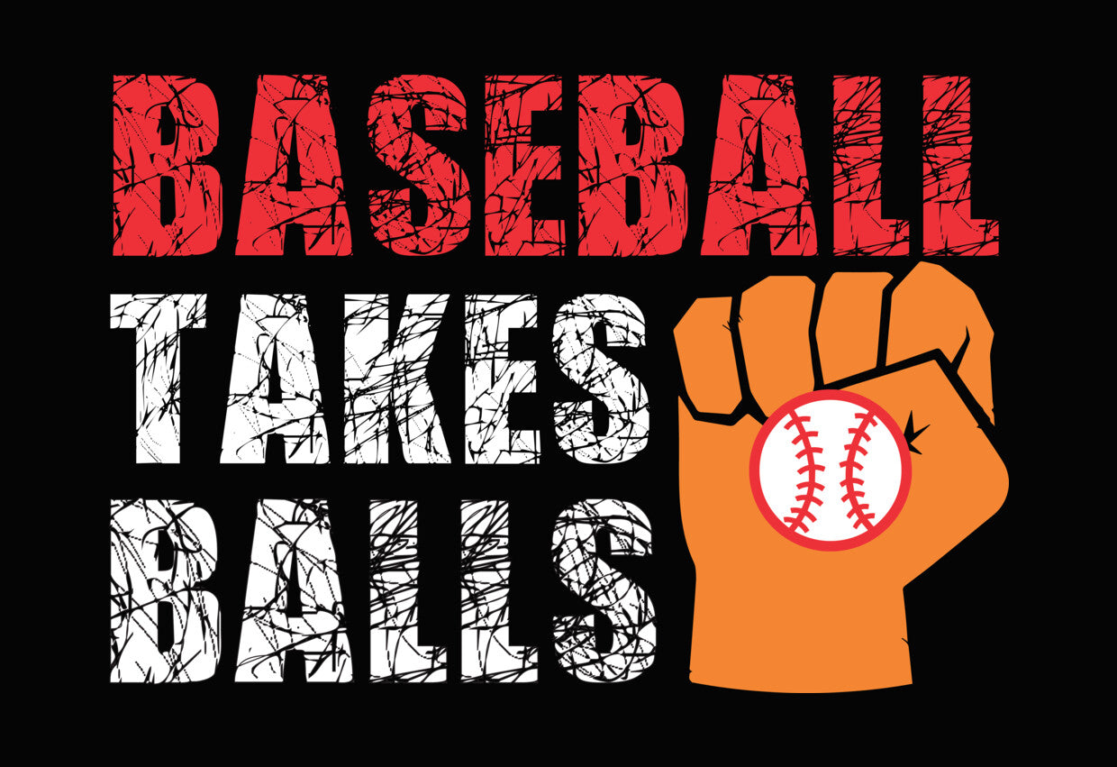 Baseball Balls Fist DTF Transfer