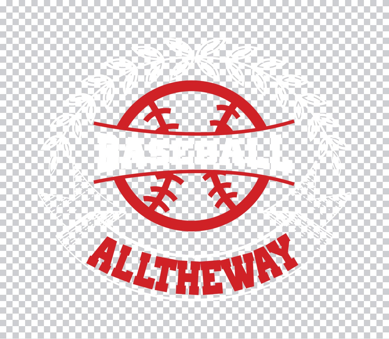 Split Baseball All The Way DTF Transfer