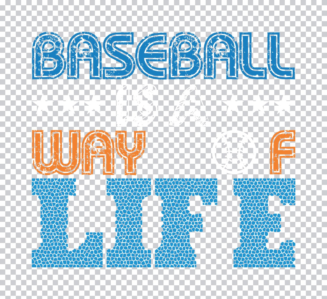 Baseball Way of Life DTF Transfer