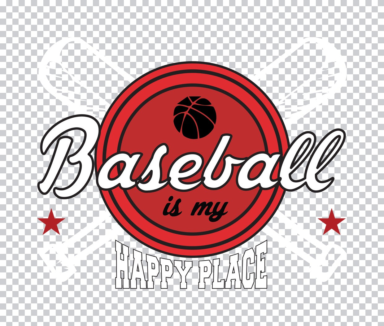 Baseball Is My Happy Place DTF Transfer
