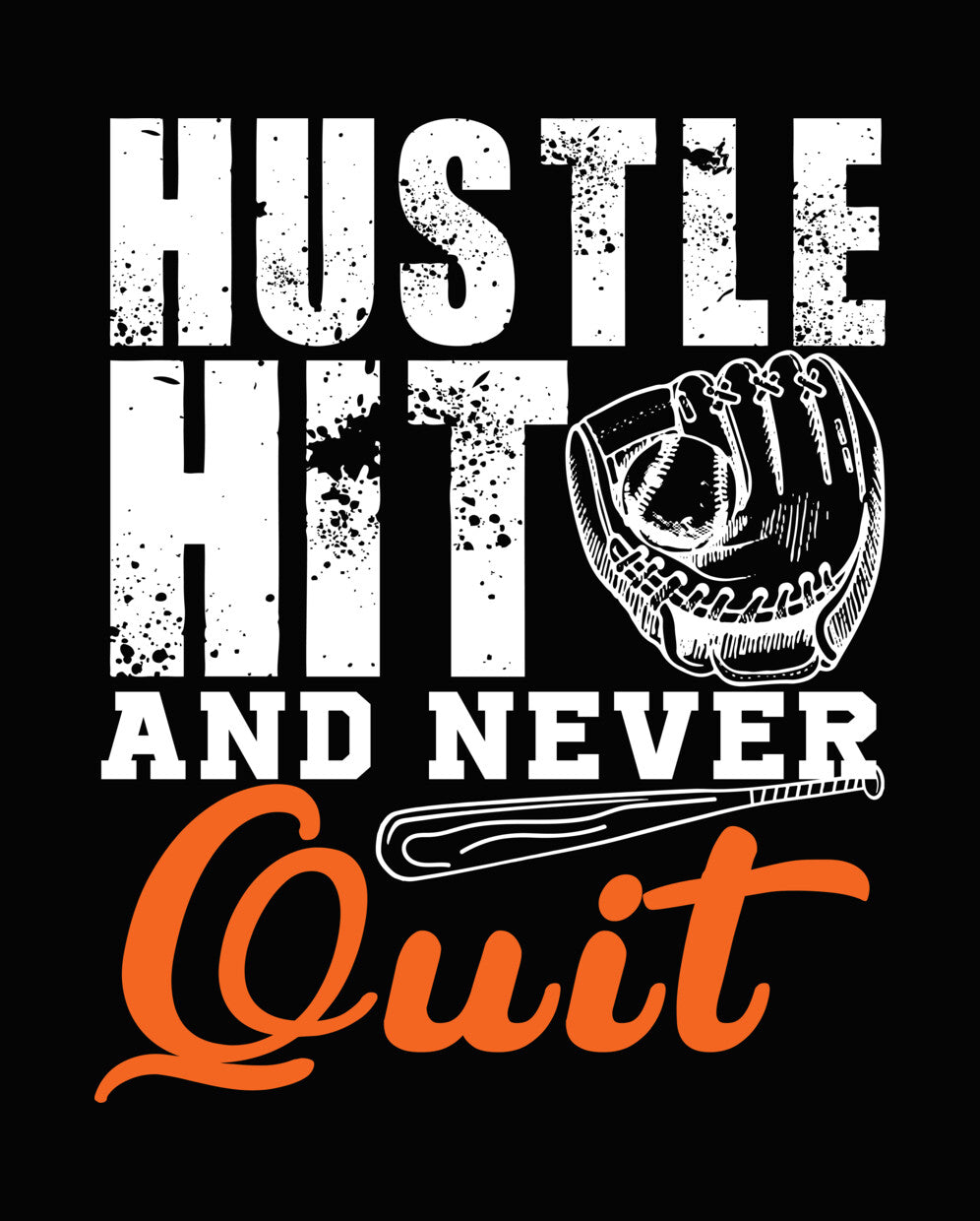 Quit Baseball Script DTF Transfer