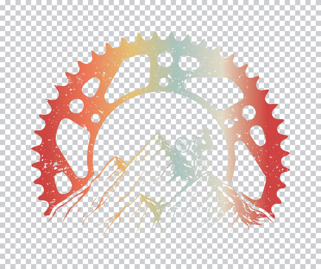 Vintage Mountain Biking Graphic DTF Transfer