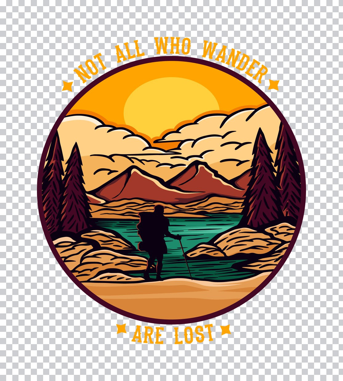 Not All Who Wander DTF Transfer