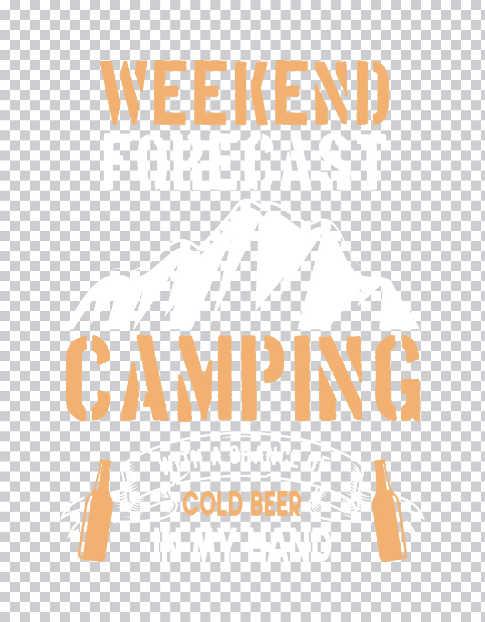 Weekend Camping Cold Beer DTF Transfer