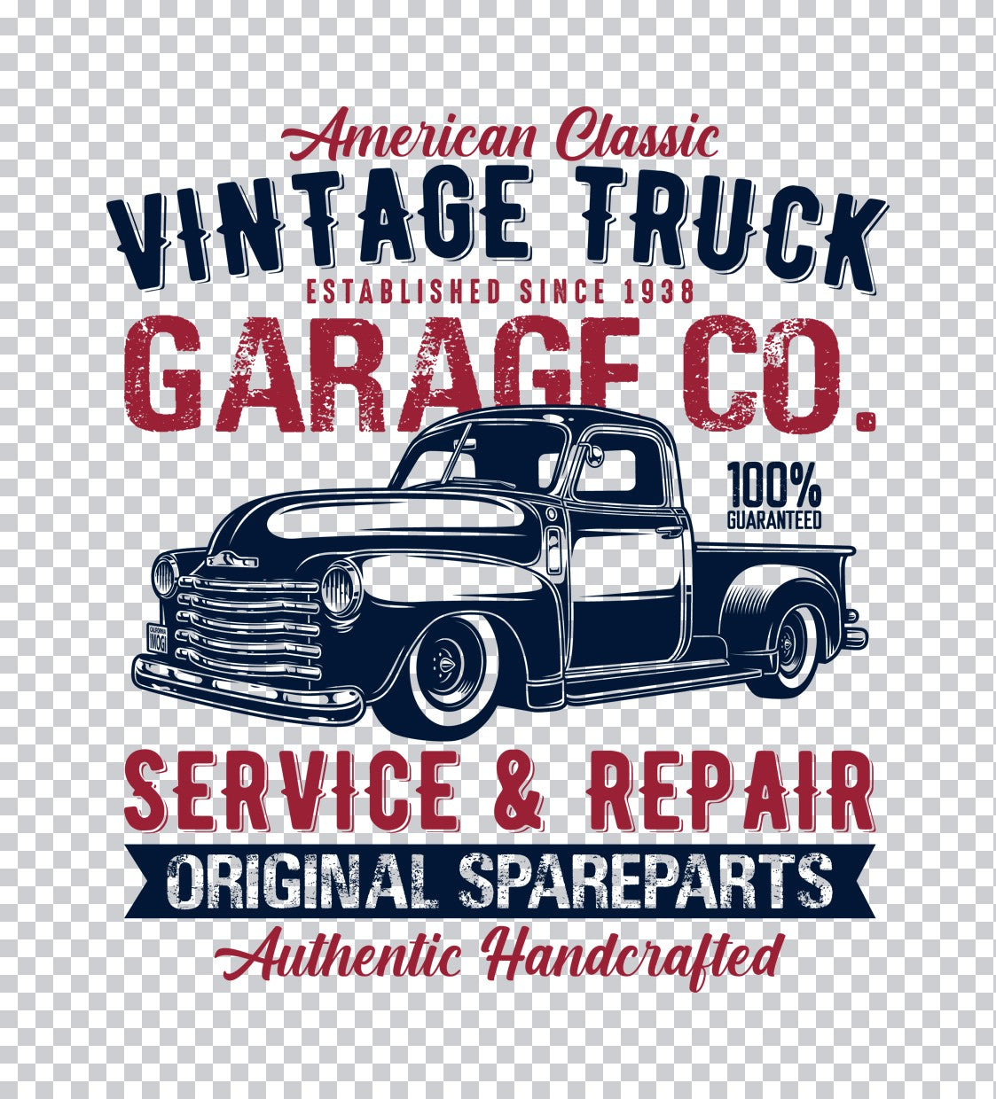 Vintage Truck Garage Company DTF Transfer