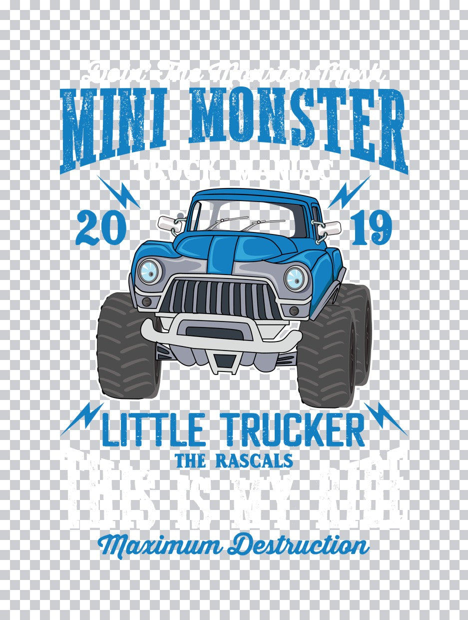 Mini Monster Truck DTF Transfer