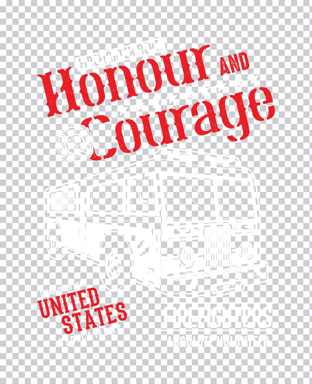 Honour and Courage United States DTF Transfer