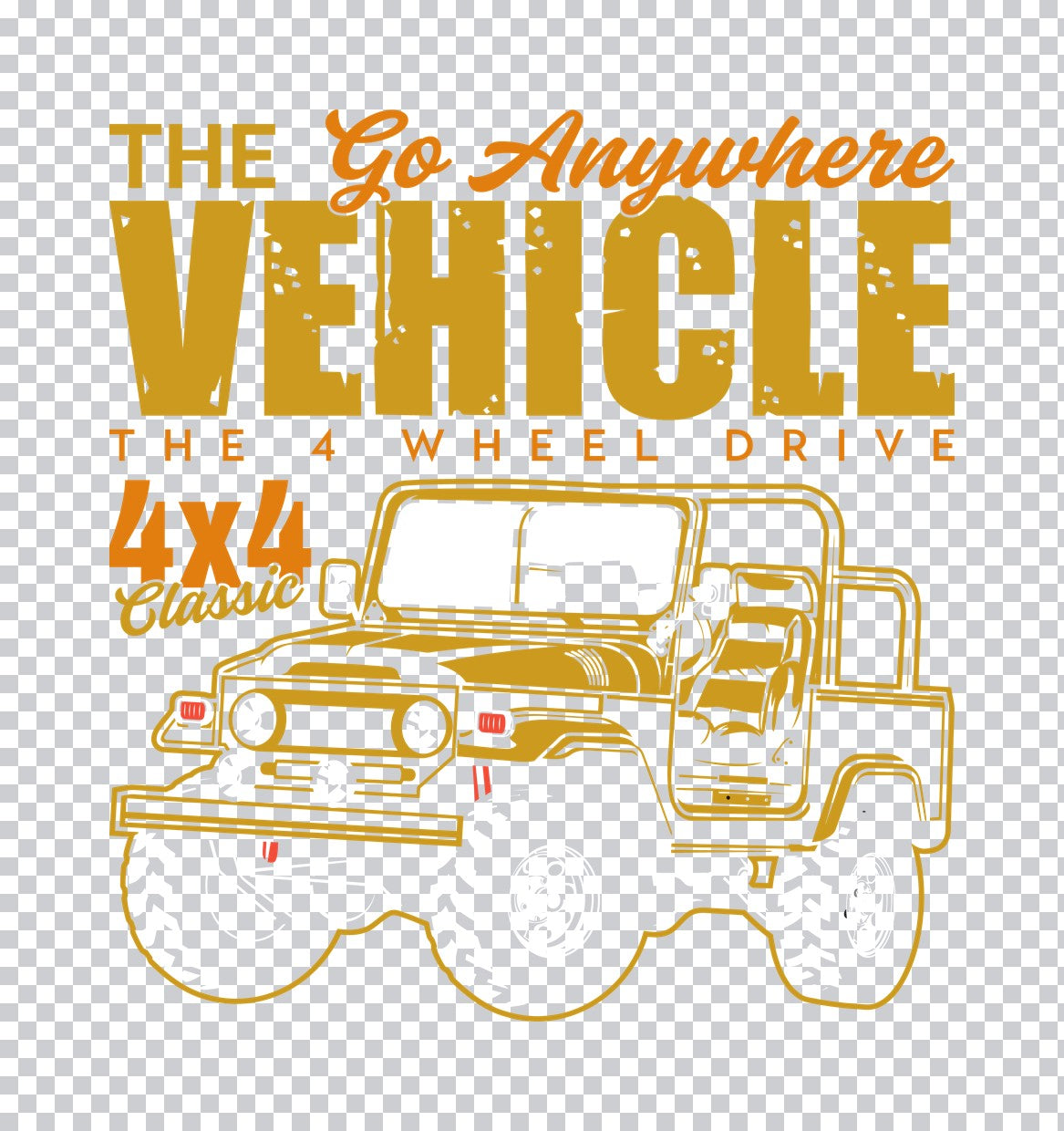 Classic 4x4 Off-Road Vehicle DTF Transfer