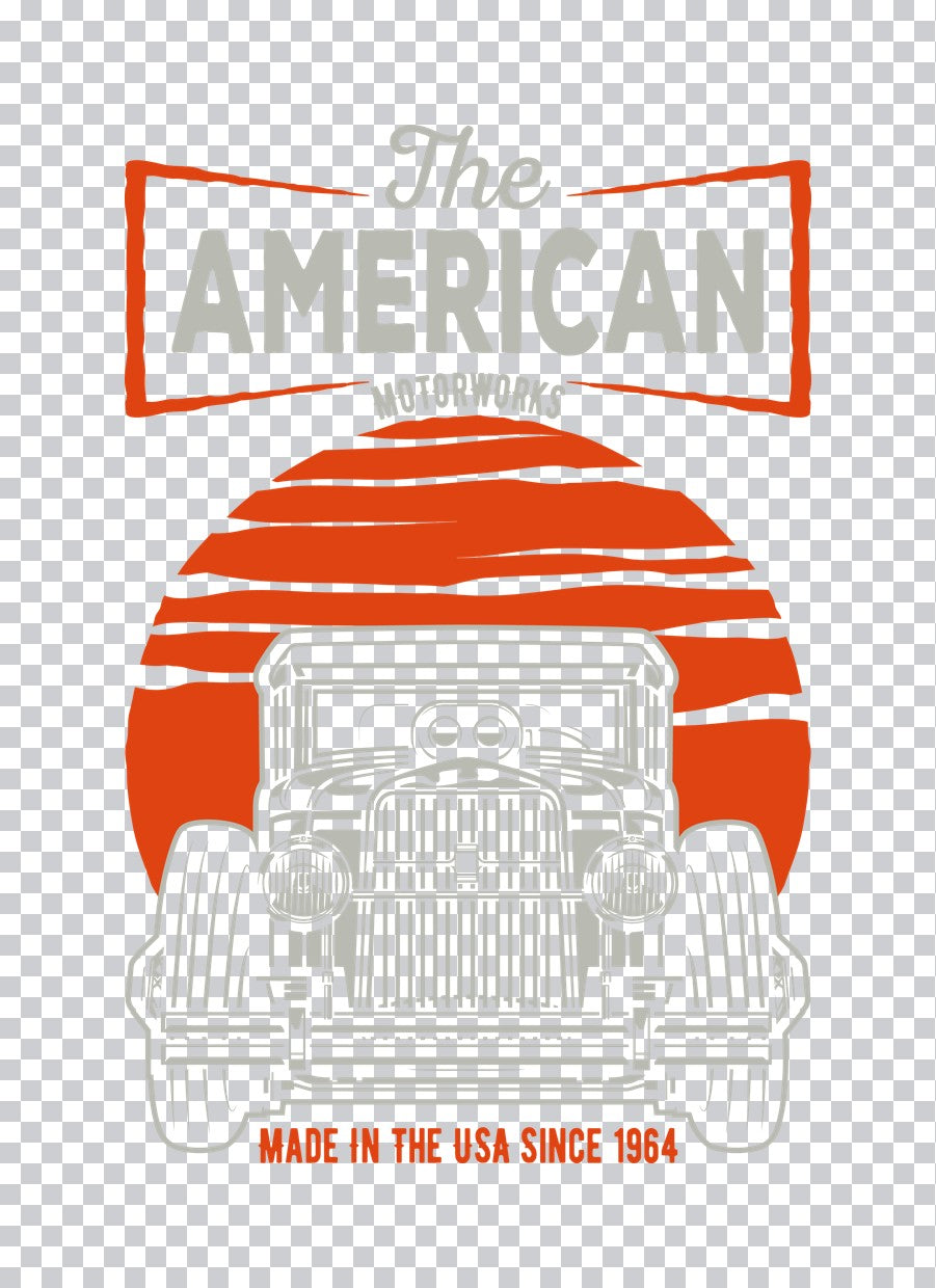American Motorworks Vintage Car DTF Transfer
