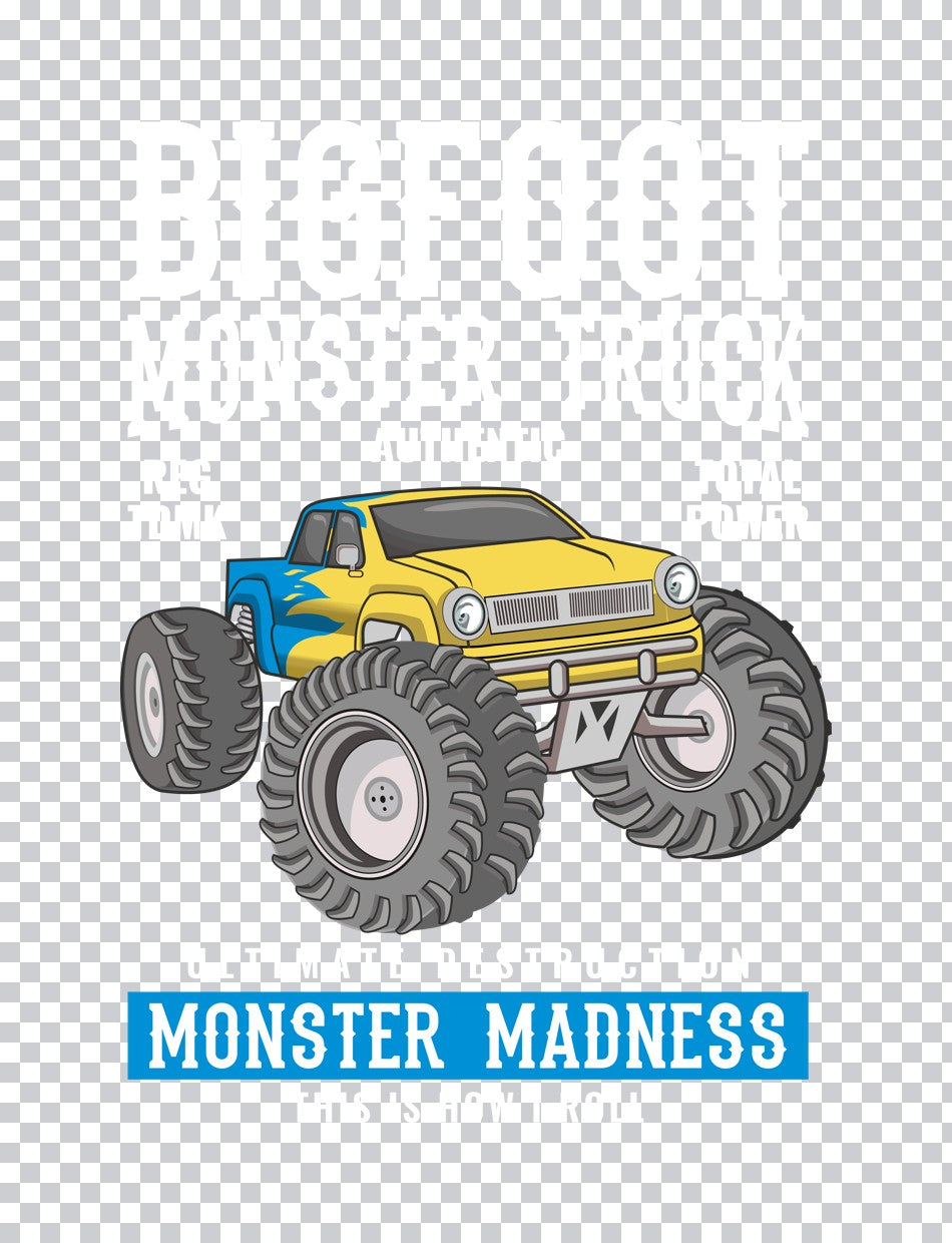 Monster Madness Truck DTF Transfer