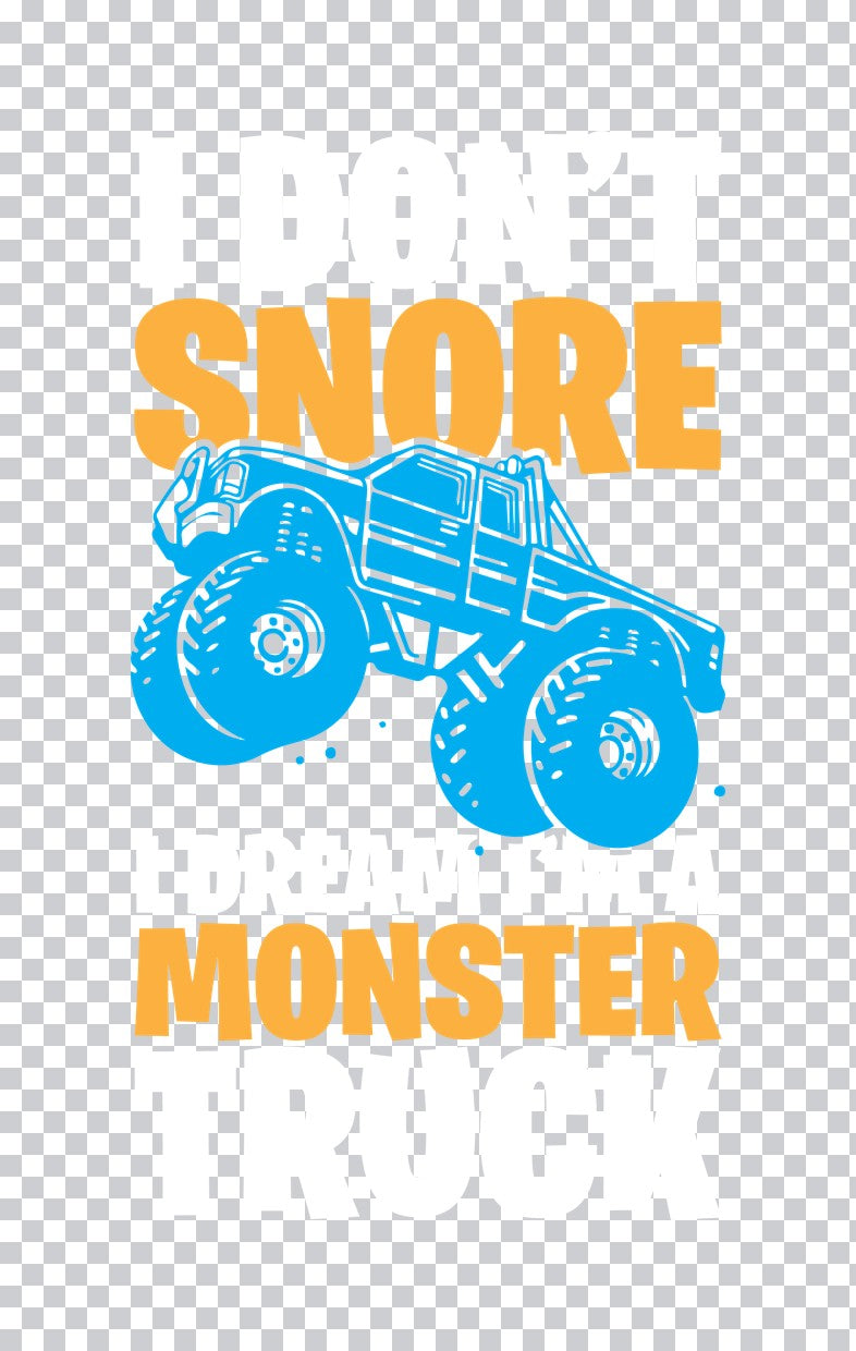 Snore Monster Truck DTF Transfer