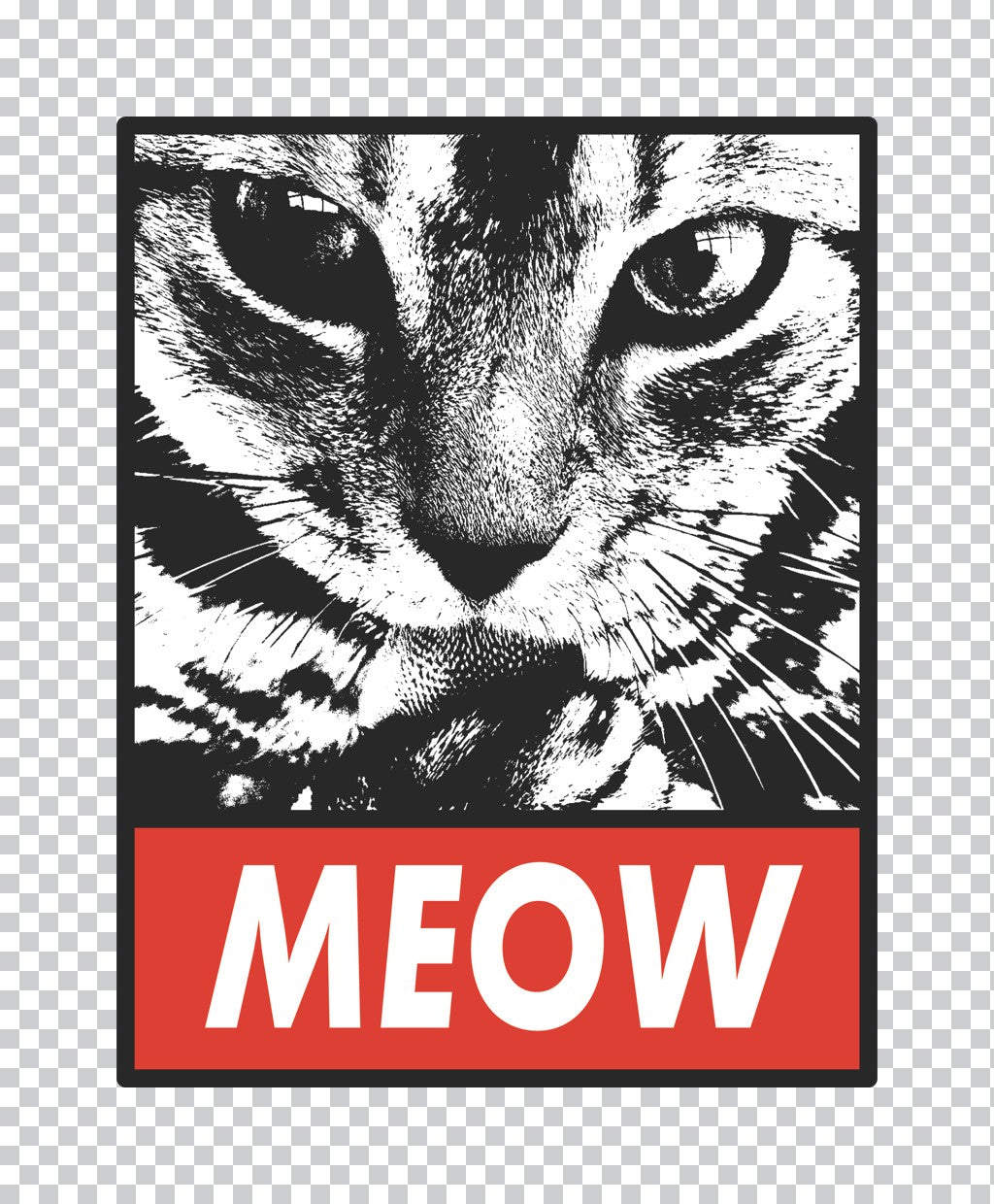 Meow Cat Portrait DTF Transfer