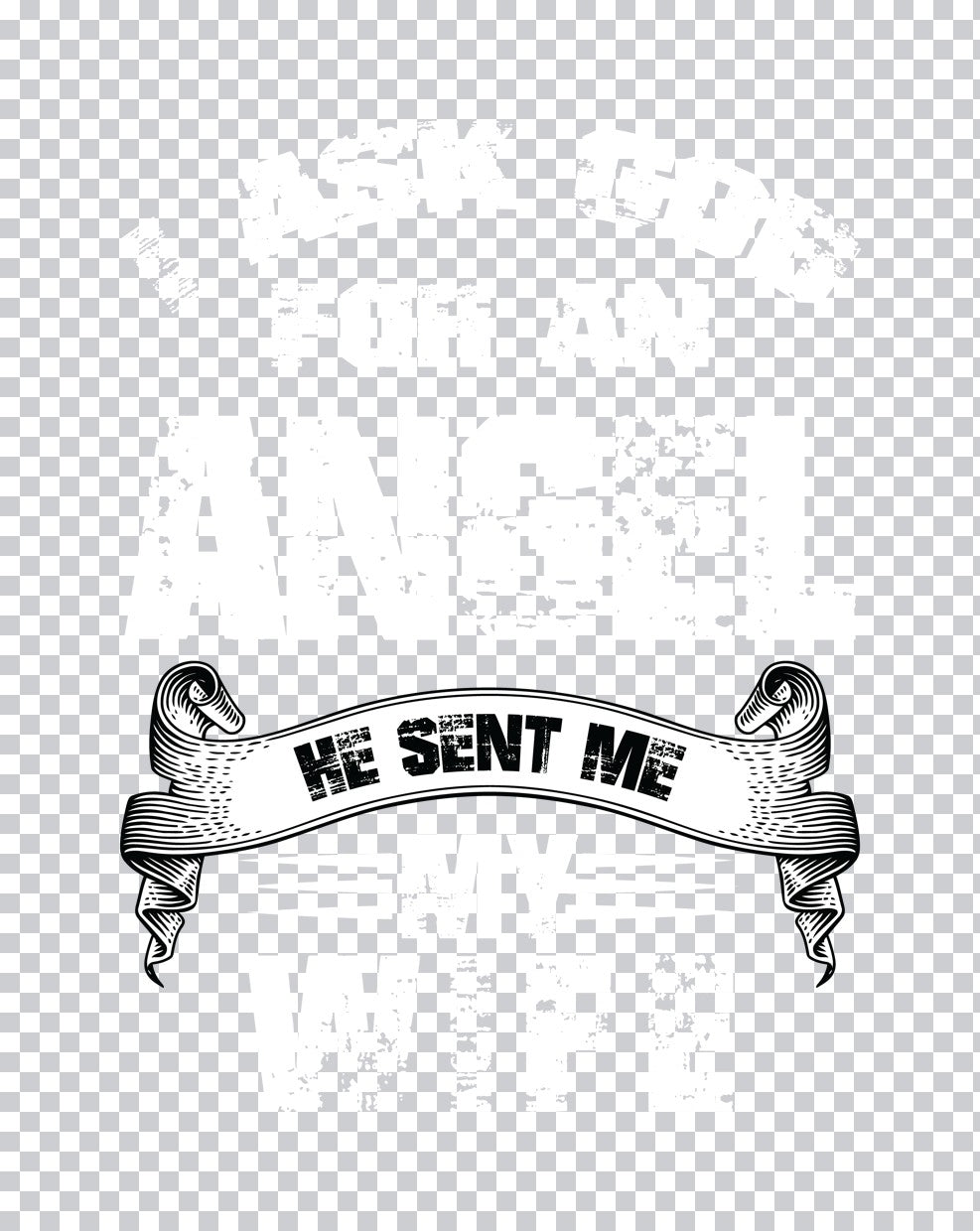 He Sent Me Vintage Scroll DTF Transfer