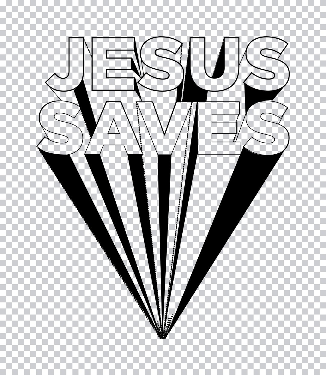 Jesus Saves Bold Typography DTF Transfer