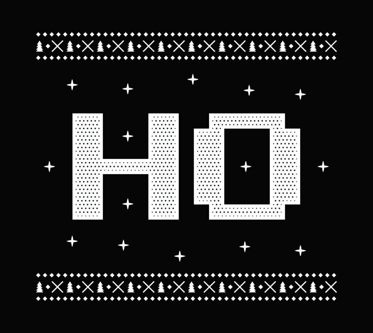 HO HO Dot Matrix Style DTF Transfer