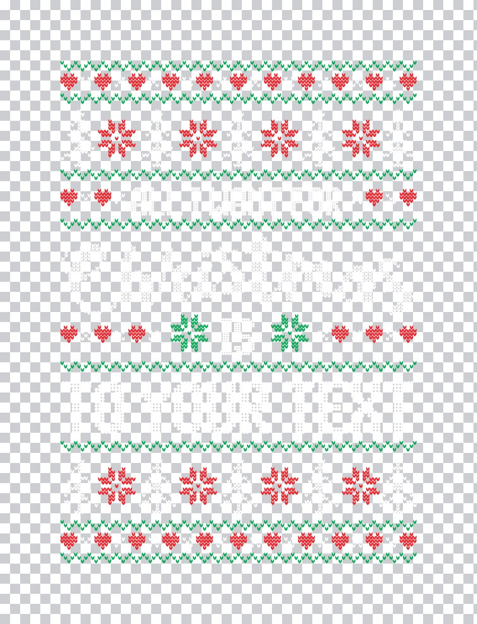 Christmas Sweater Pattern DTF Transfer