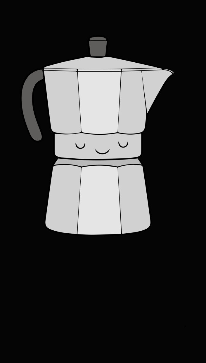 Cute Moka Pot Coffee DTF Transfer
