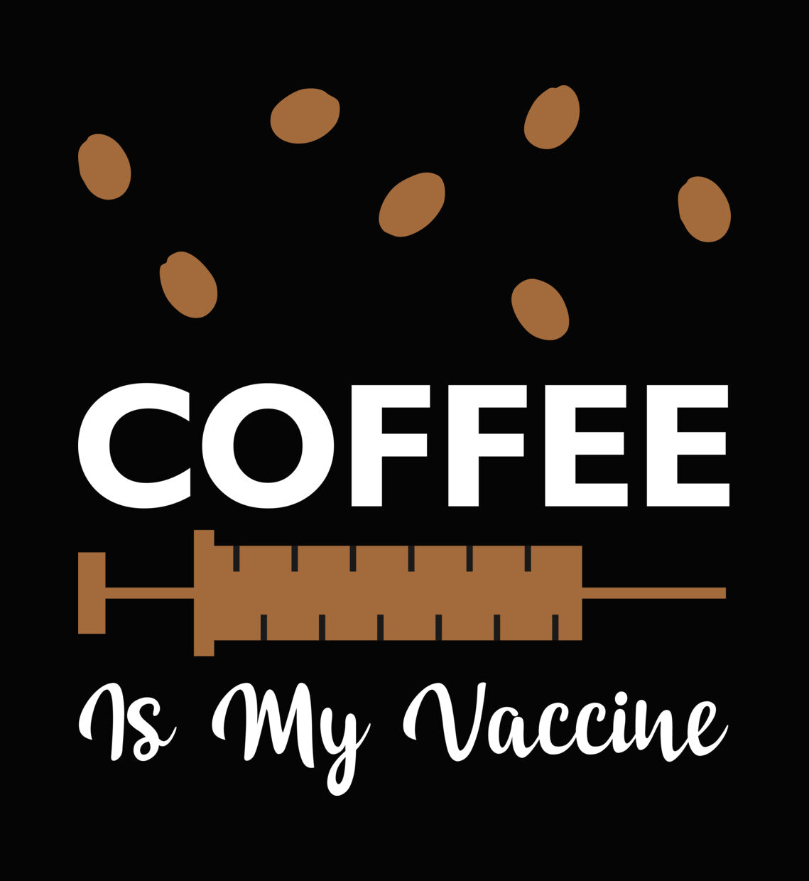 Coffee Beans and Syringe DTF Transfer