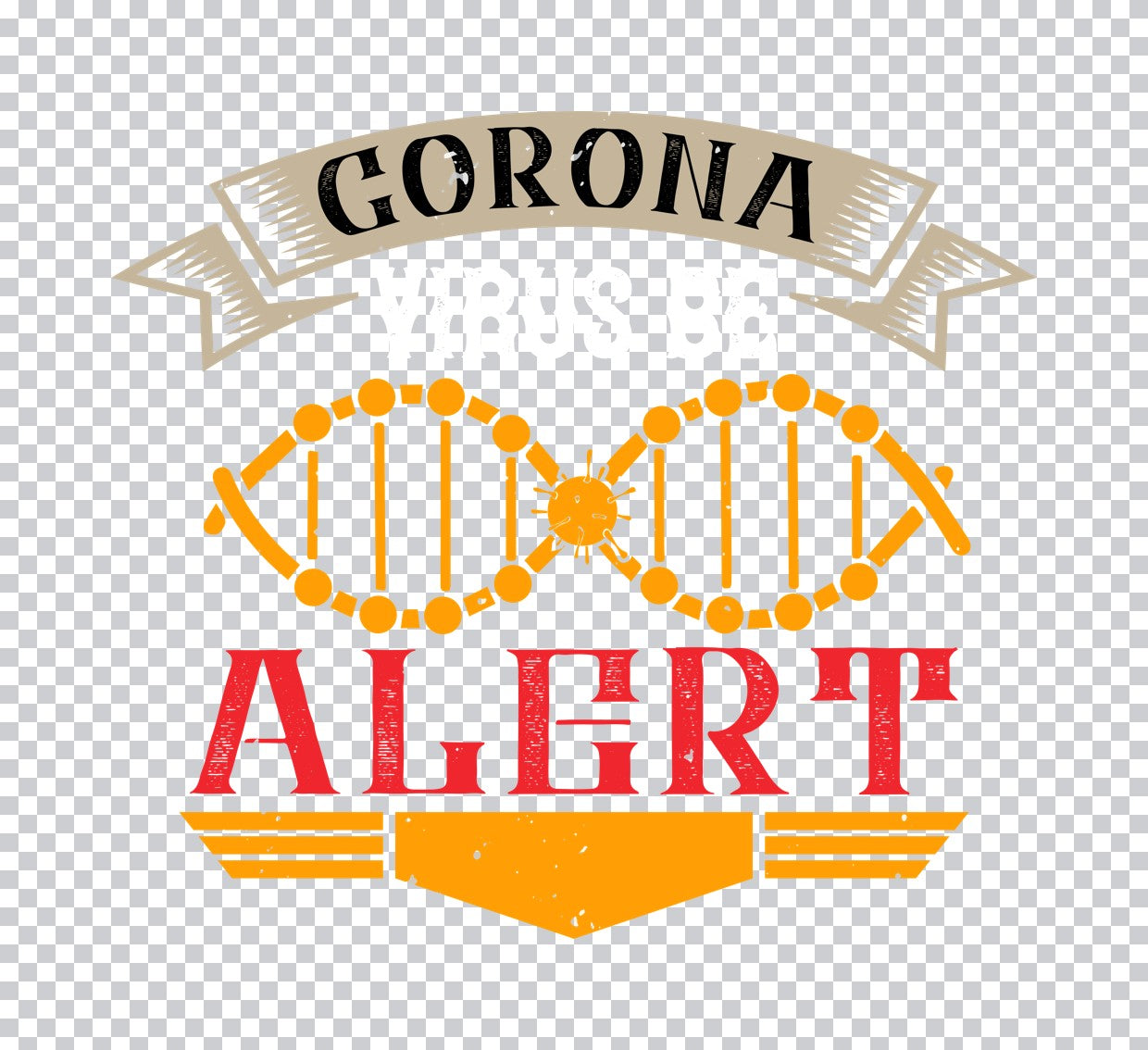 Coronavirus DNA Alert DTF Transfer