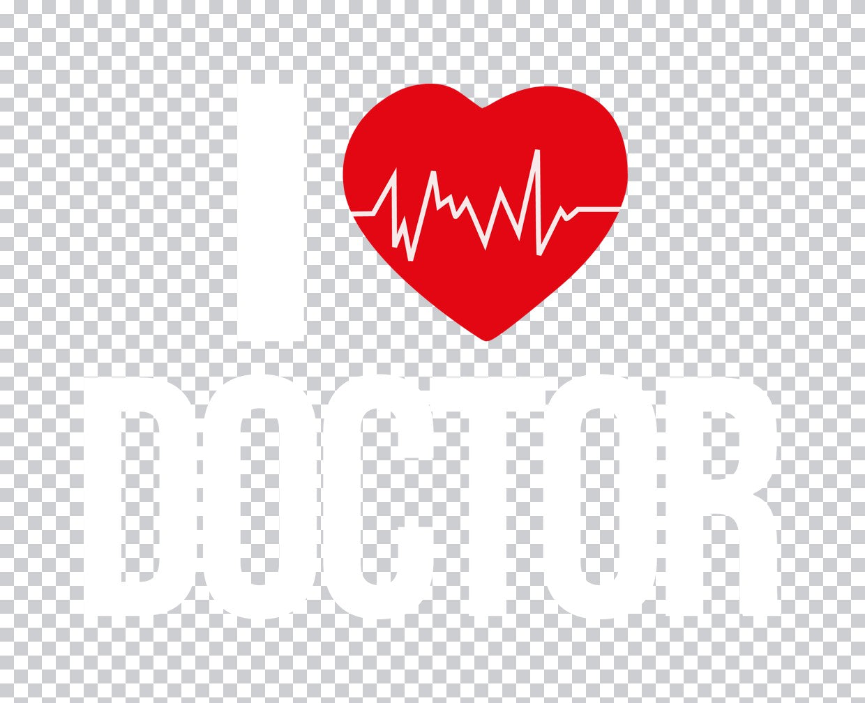 Red Heartbeat Pulse DTF Transfer