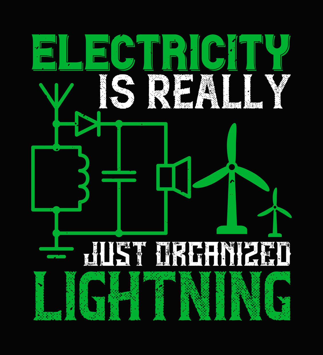 Organized Lightning Design DTF Transfer