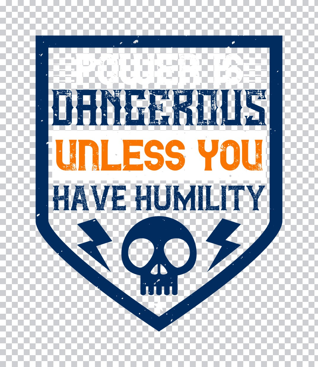 Dangerous Without Humility Warning DTF Transfer