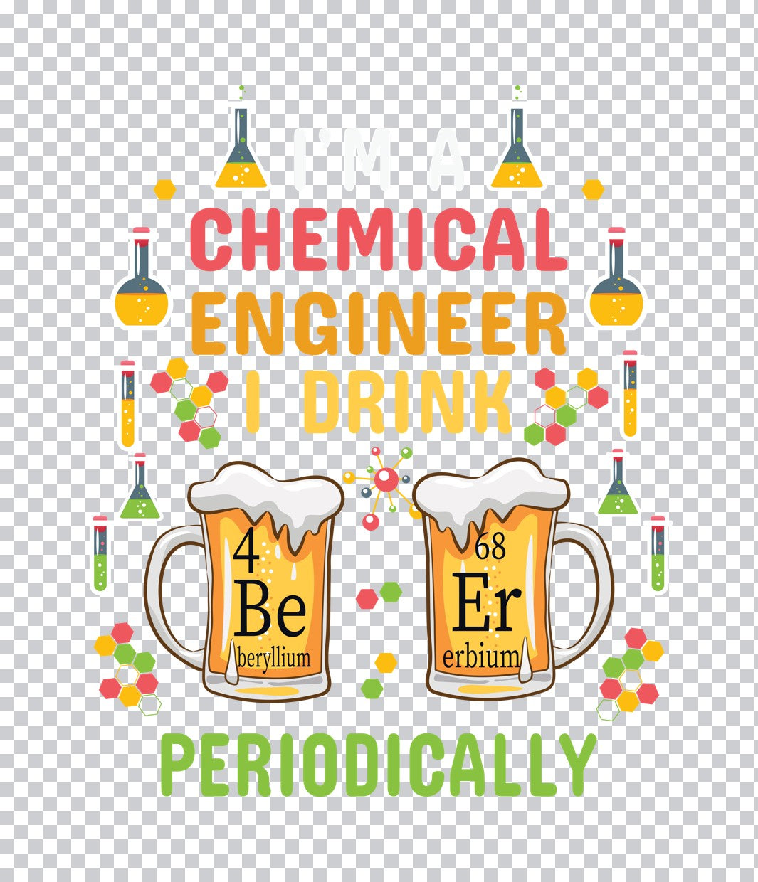 Chemical Engineer Drinking DTF Transfer