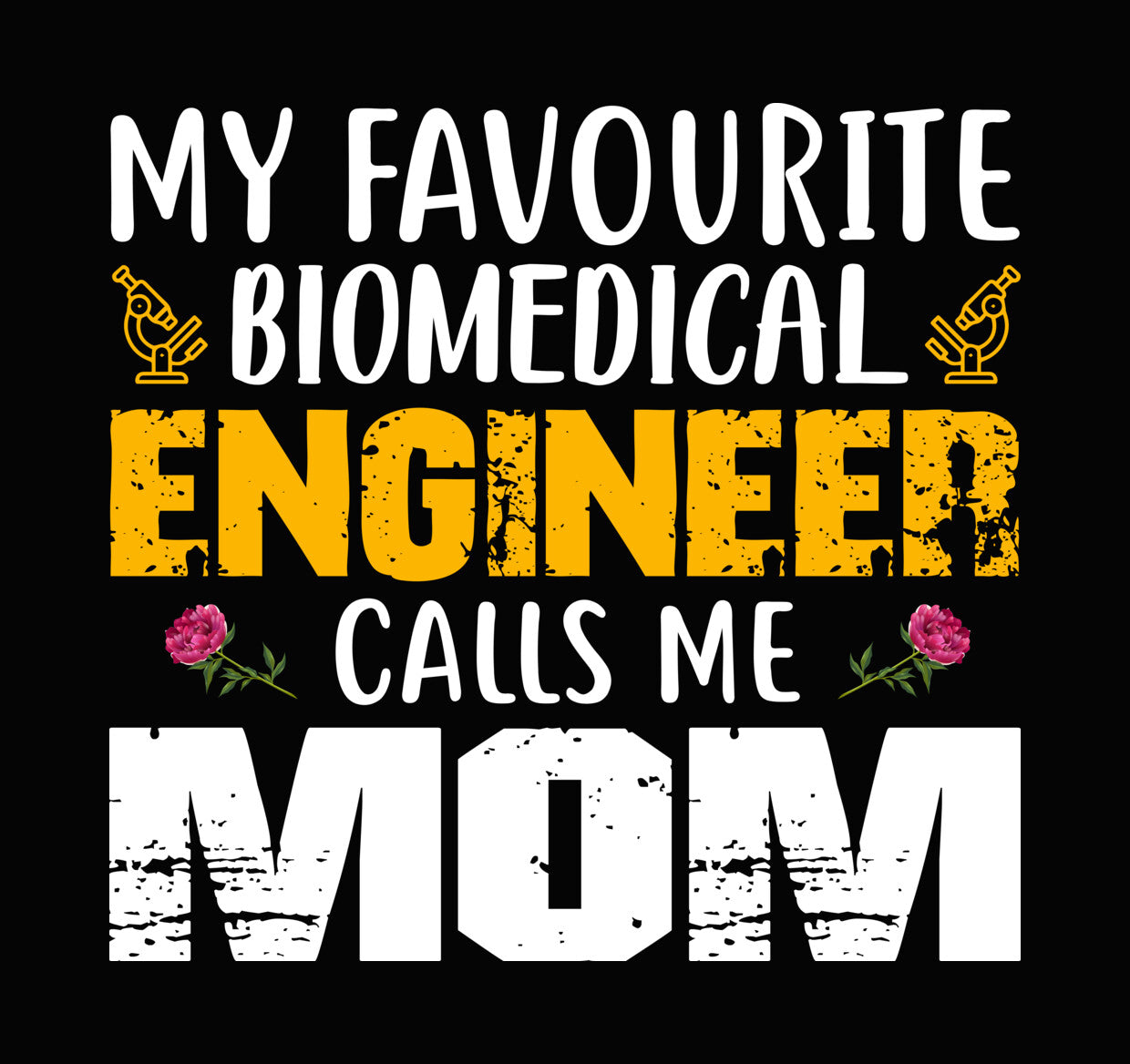 Floral Microscope Engineer DTF Transfer
