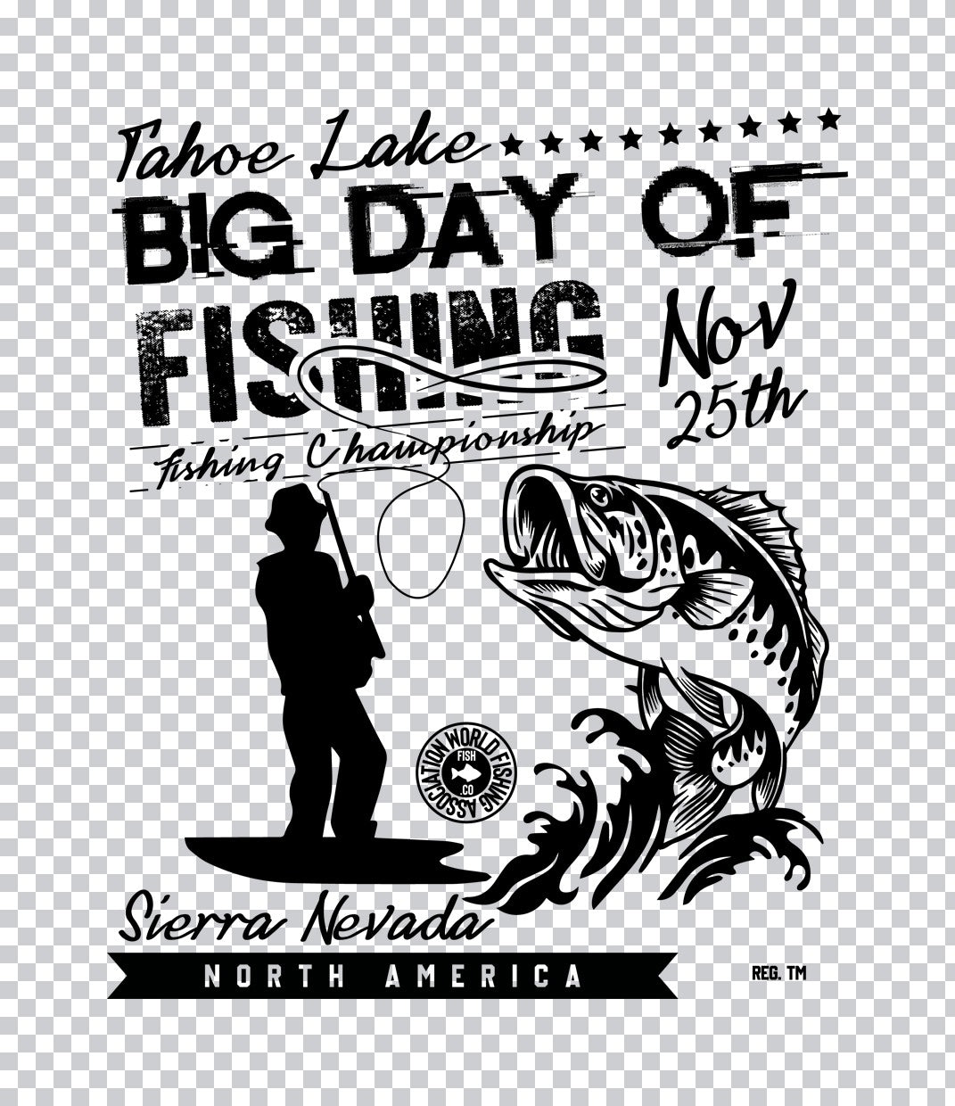 Tahoe Lake Fishing Championship DTF Transfer