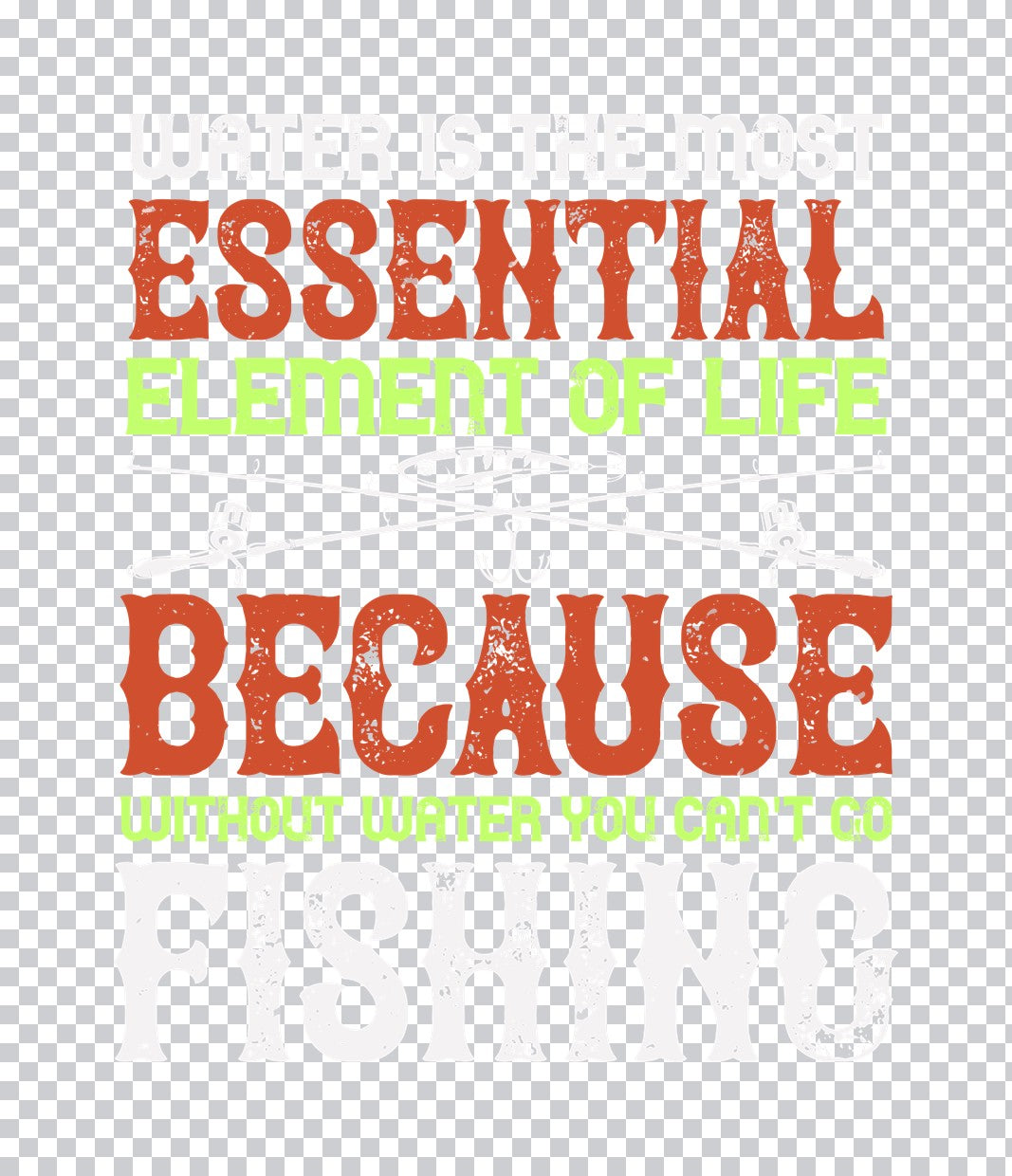 Water Essential Element Fishing DTF Transfer