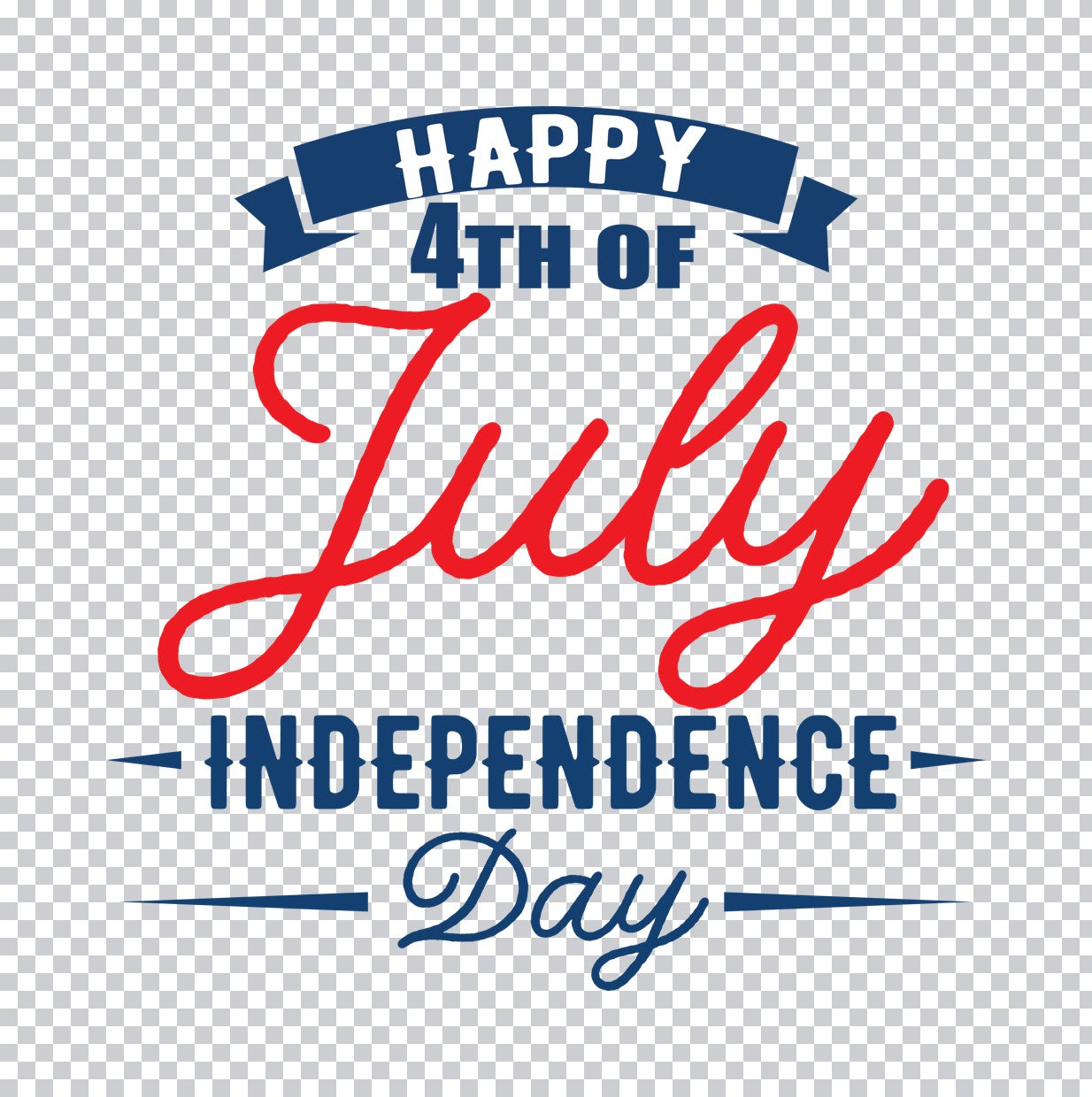 Happy 4th of July Independence Day DTF Transfer