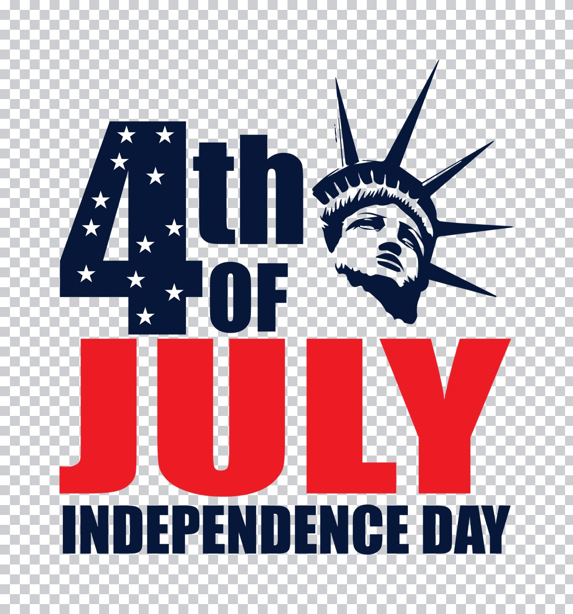 Statue of Liberty 4th of July DTF Transfer
