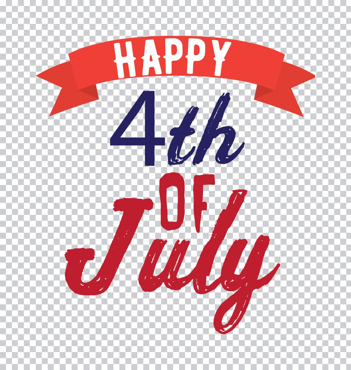 Happy 4th of July Banner DTF Transfer