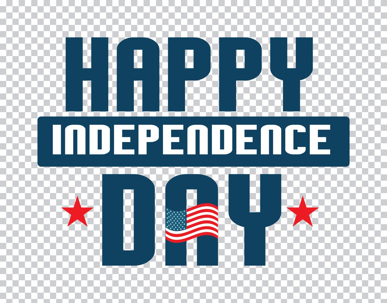 Happy Independence Day Flag DTF Transfer