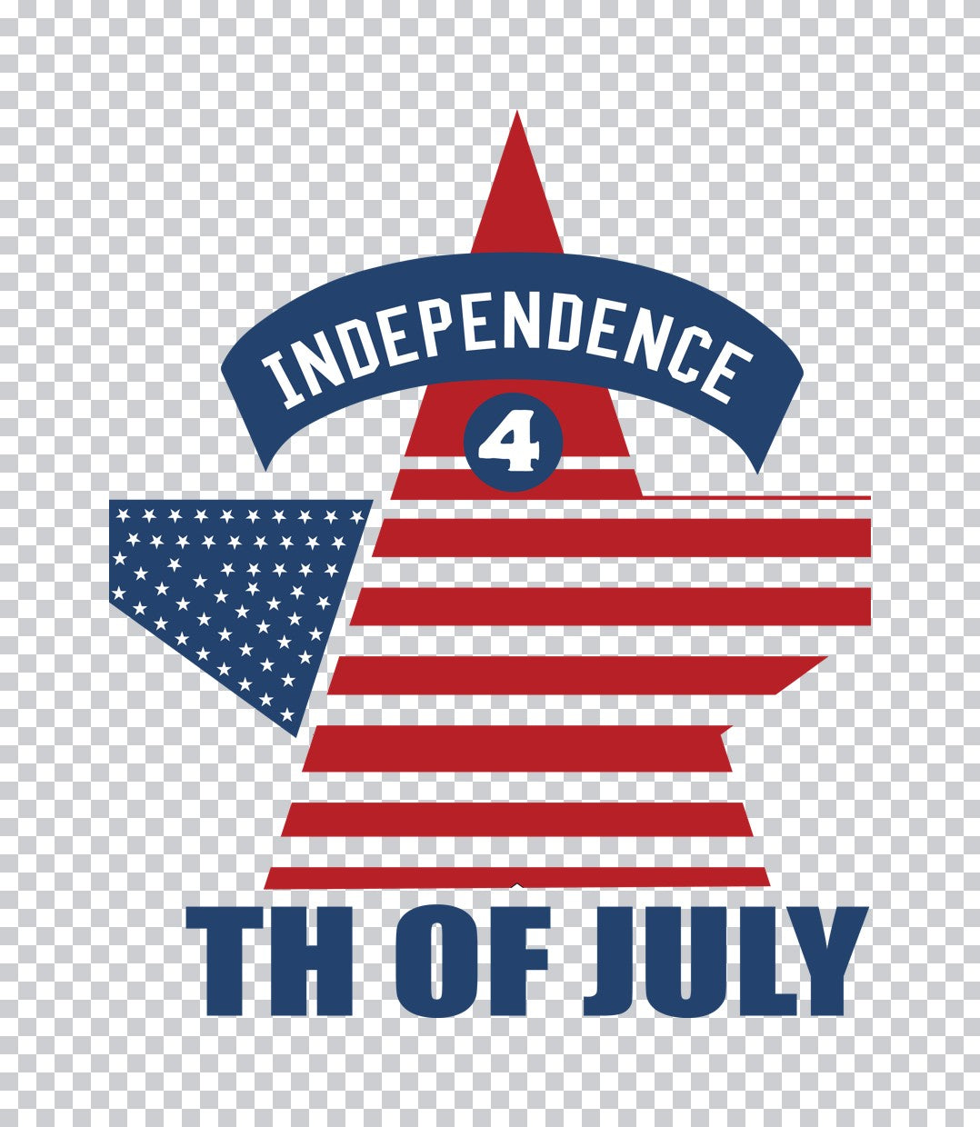 Independence 4th of July Star DTF Transfer