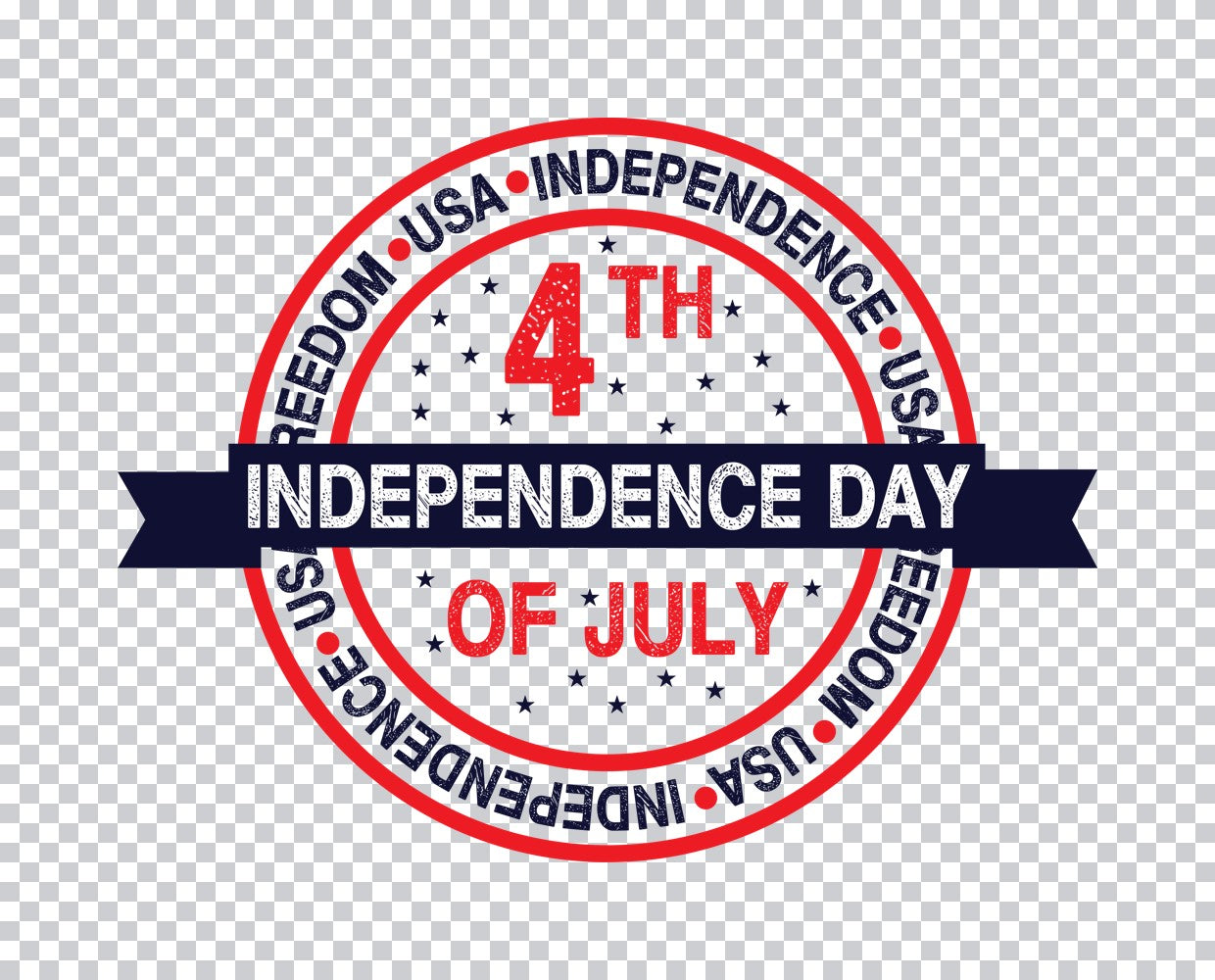 Independence Day USA Freedom Stamp DTF Transfer