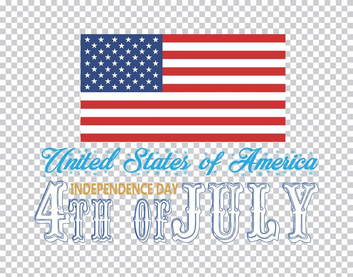 Happy 4th of July Independence Ribbon DTF Transfer