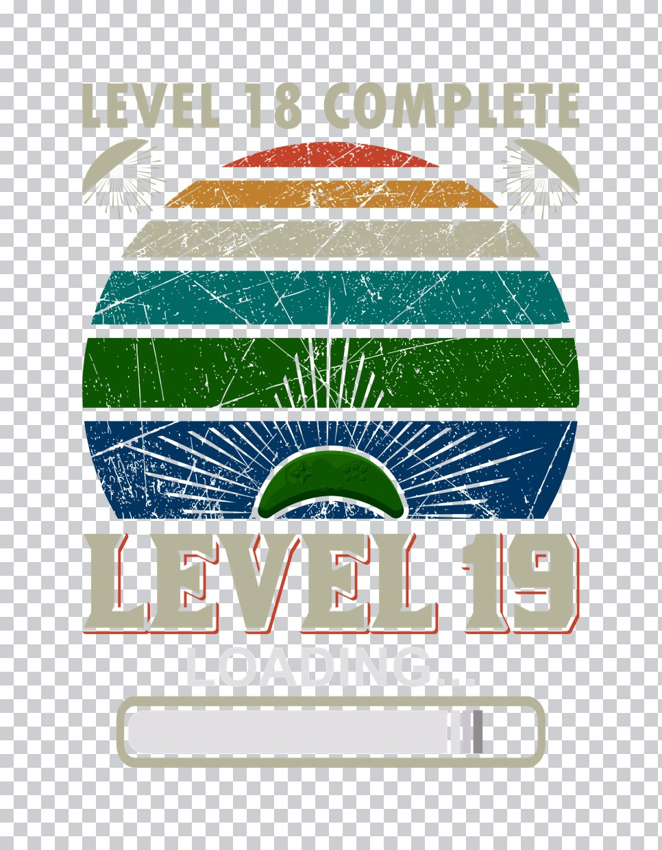 Level 19 Loading Gaming DTF Transfer