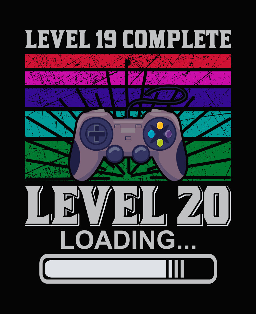 Level 20 Loading Gaming Birthday DTF Transfer