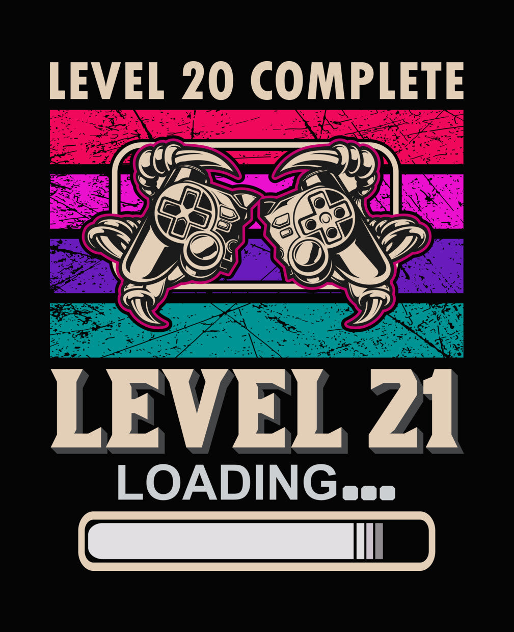 Level 21 Loading Gaming Birthday DTF Transfer