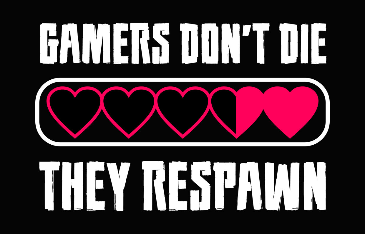 Gaming Heart Health Bar DTF Transfer
