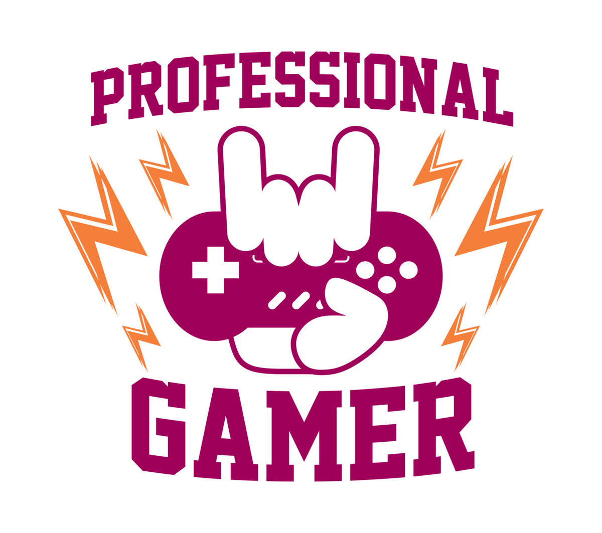 Professional Gamer Rock Hand DTF Transfer