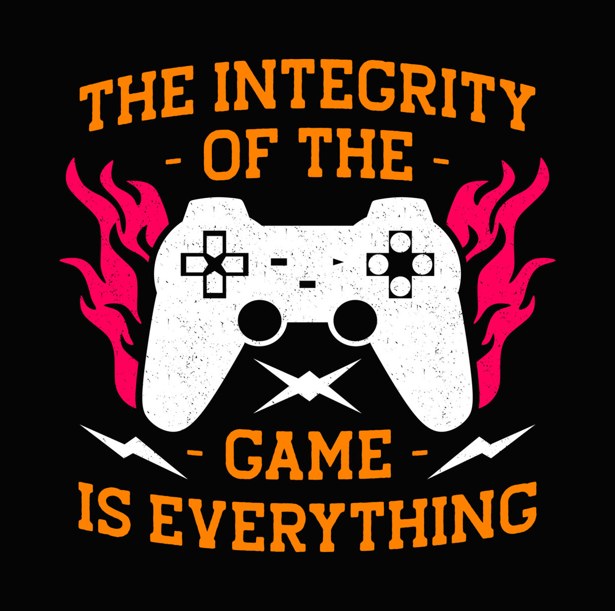 Integrity of the Game Flaming DTF Transfer