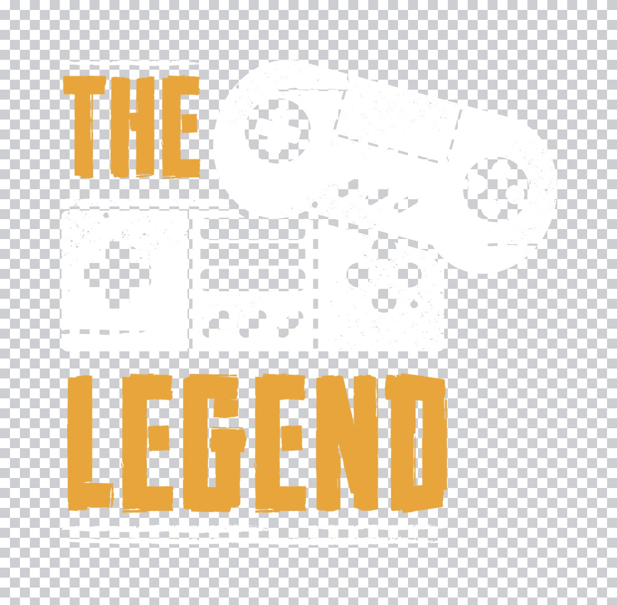 The Legend Gaming Typography DTF Transfer