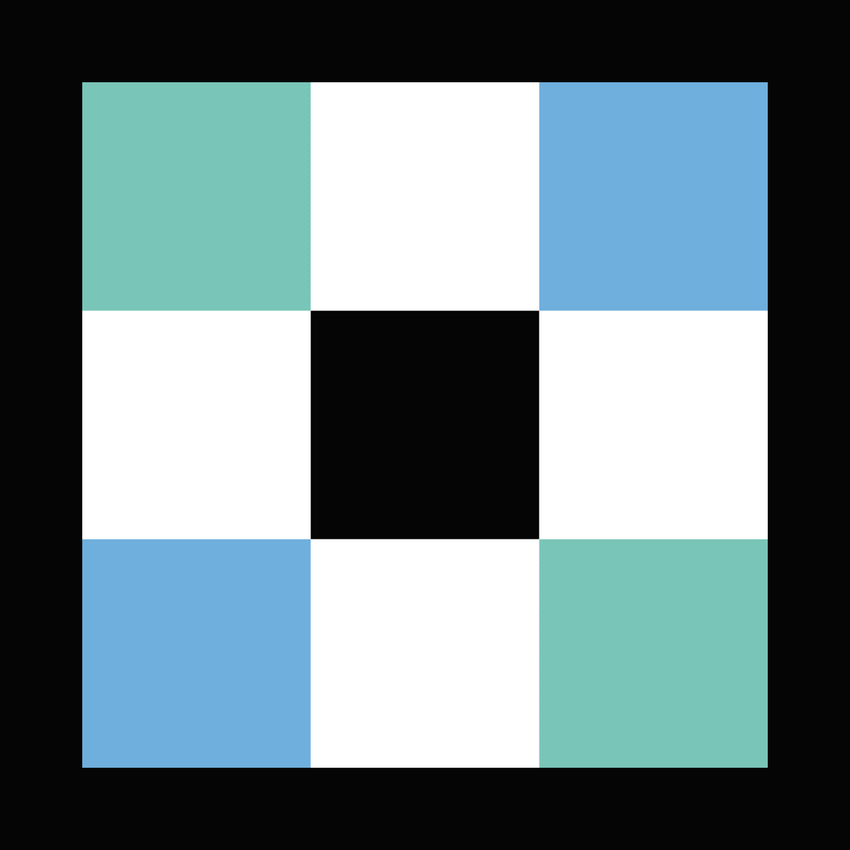 Modern Geometric Square Grid DTF Transfer